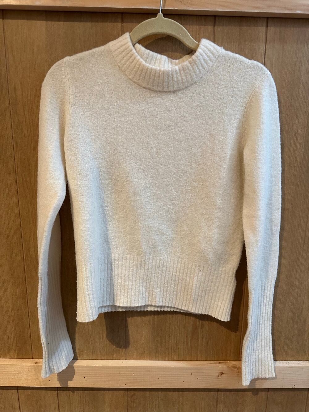 AllSaints - Alpha Crew Neck Wool Blend / Medium / Cream